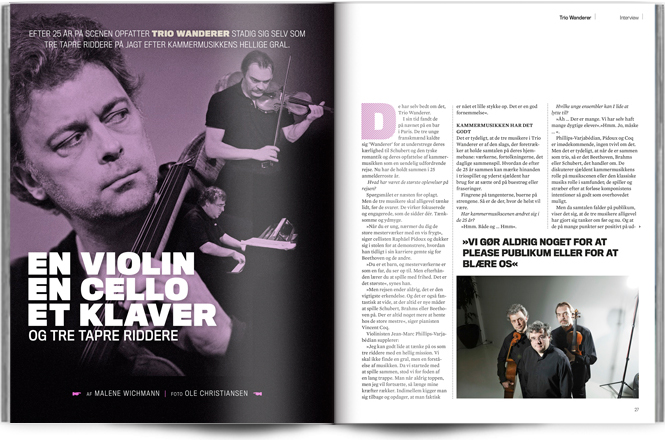 En violin, en cello, et klaver og tre tapre riddere | Interview Trio Wanderer | Magasinet KLASSISK