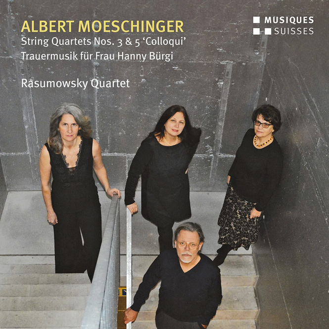 Albert Moeschinger: Strygekvartet nr. 3 og 5 | Rasumowsky Kvartetten | Musiques Suisses NXMS7006 | Anmeldelse | Magasinet KLASSISK