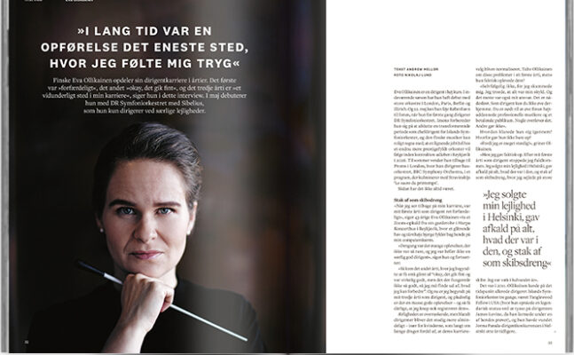 »I lang tid var en opførelse det eneste sted, hvor jeg følte mig tryg« | Interview Eva Ollikainen | Magasinet KLASSISK