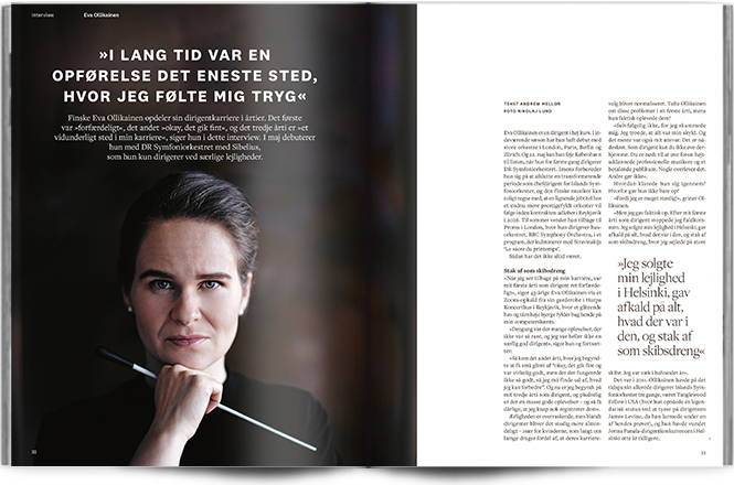 »I lang tid var en opførelse det eneste sted, hvor jeg følte mig tryg« | Interview Eva Ollikainen | Magasinet KLASSISK