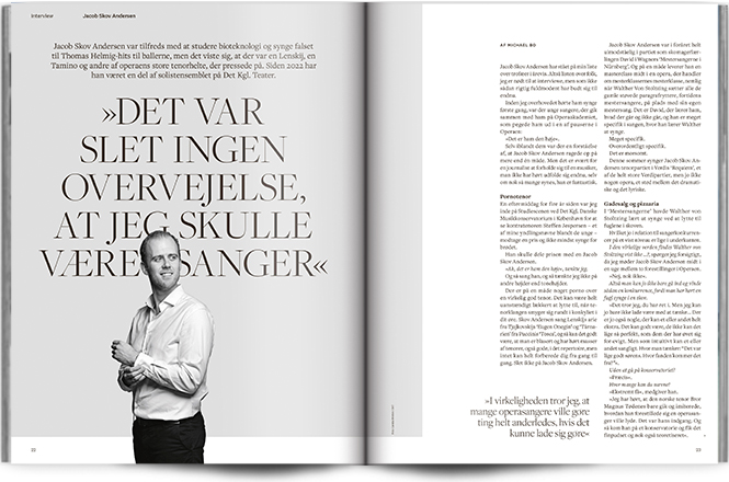 »Det var slet ingen overvejelse, at jeg skulle være sanger« | Interview Jacob Skov Andersen | Magasinet KLASSISK