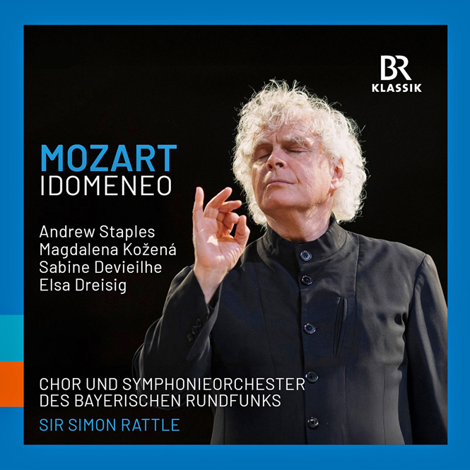 Mozart: Idomeneo | Andrew Staples, Magdalena Kožená, Sabine Devieilhe, Elsa Dreisig, Linard Vrielink, Allan Clayton, Tareq Nazmi, Symphonieorchester und Chor des Bayerischen Rundfunks, Simon Rattle (dir.) | BR Klassik 900215 [CD] | Pladenyt | Magasinet KLASSISK