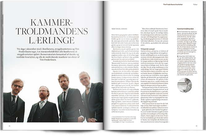 Kammertroldmandens lærlinge | Fokus Tim Frederiksens kvartetter | Magasinet KLASSISK